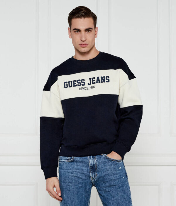 Свитшот мужской Guess Jeans Horizont двухцветный, синий
Свитшот мужской Guess Jeans Horizont двухцветный, синий