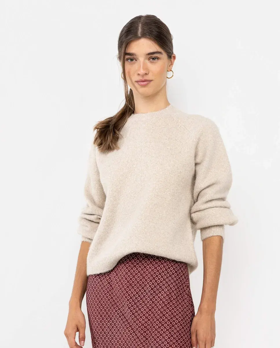 Женский свитер с круглым вырезом, однотонный El Ganso, бежевый
Женский свитер с круглым вырезом, однотонный El Ganso, бежевый