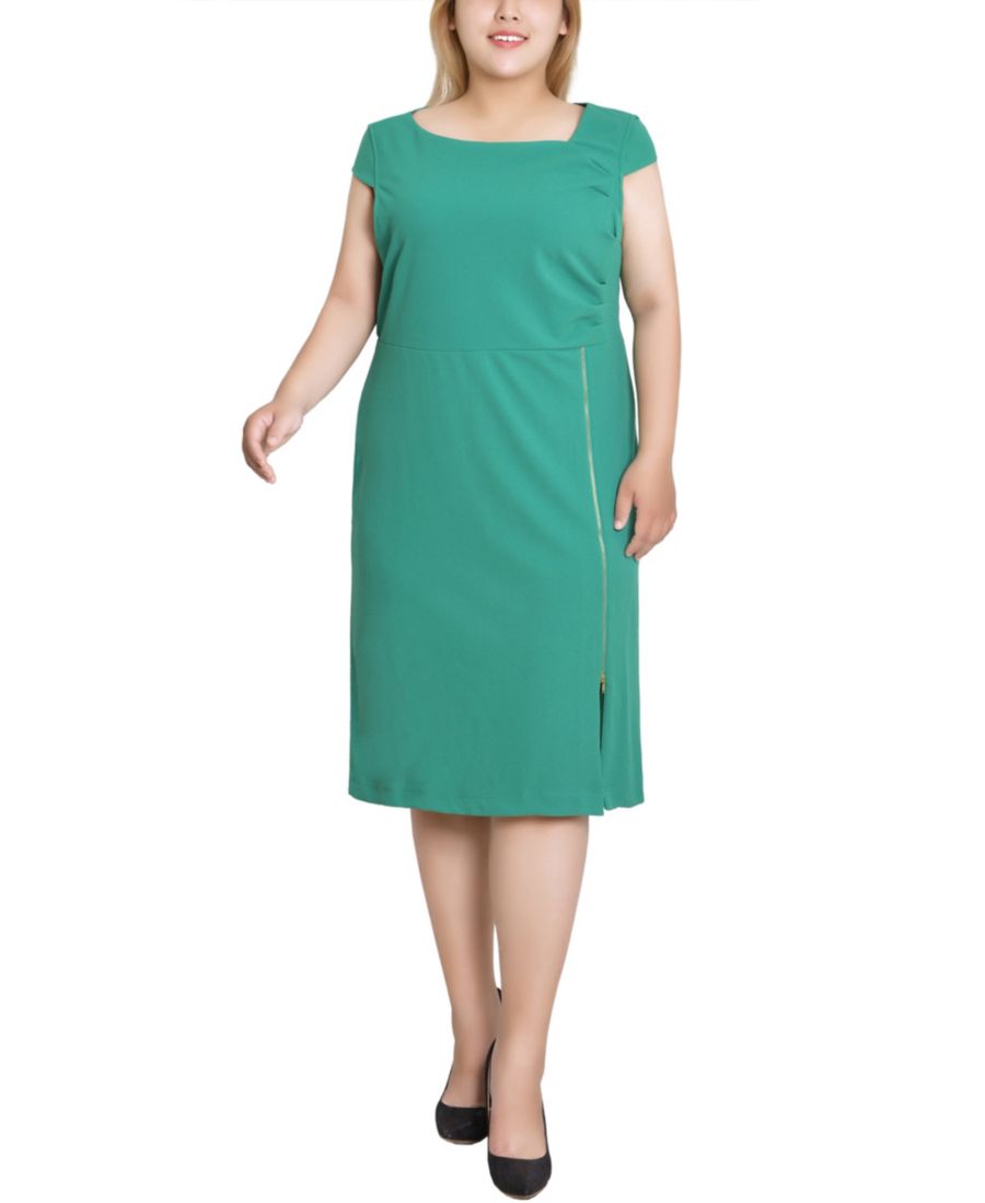 Платье большого размера с короткими рукавами и открытой молнией NY Collection, Emerald green
Платье большого размера с короткими рукавами и открытой молнией NY Collection, Emerald green