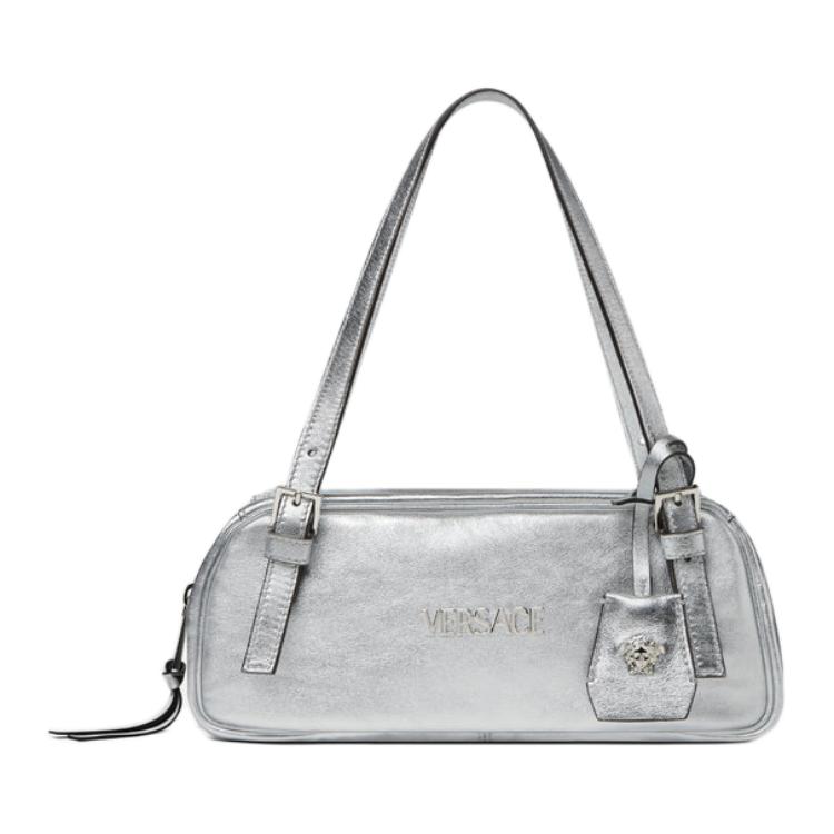VERSACE Серебряная женская сумка из ягненка боулинг через плечо
VERSACE Серебряная женская сумка из ягненка боулинг через плечо