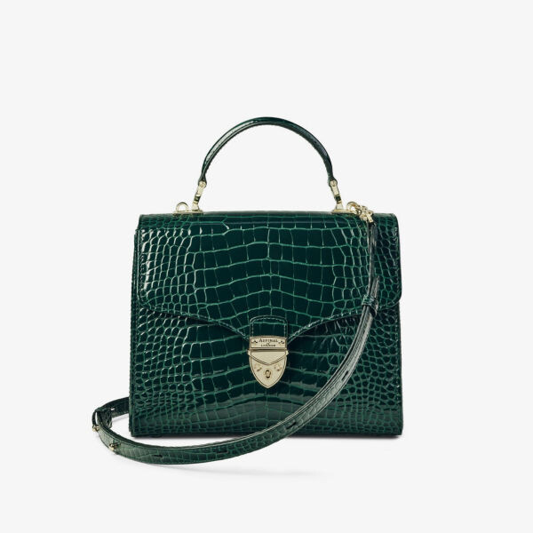 Большая сумка Mayfair из кожи с тиснением под крокодила с верхней ручкой Aspinal Of London, зеленый
Большая сумка Mayfair из кожи с тиснением под крокодила с верхней ручкой Aspinal Of London, зеленый