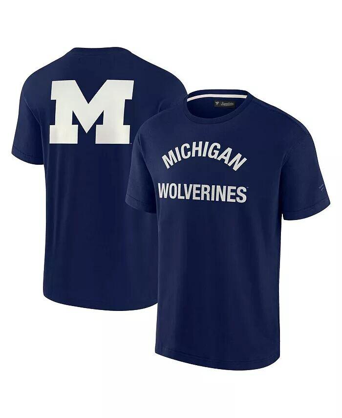 Мужская и женская темно-синяя футболка Michigan Wolverines Super Soft с коротким рукавом Fanatics Signature
Мужская и женская темно-синяя футболка Michigan Wolverines Super Soft с коротким рукавом Fanatics Signature