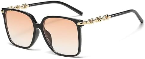 Женские винтажные солнцезащитные очки с цепочкой на дужках и градиентным переходом цвета, модные солнцезащитные очки в крупной оправе, стильные для уличной фотосессии MTZJH, Black Tea
Женские винтажные солнцезащитные очки с цепочкой на дужках и градиентным переходом цвета, модные солнцезащитные очки в крупной оправе, стильные для уличной фотосессии MTZJH, Black Tea