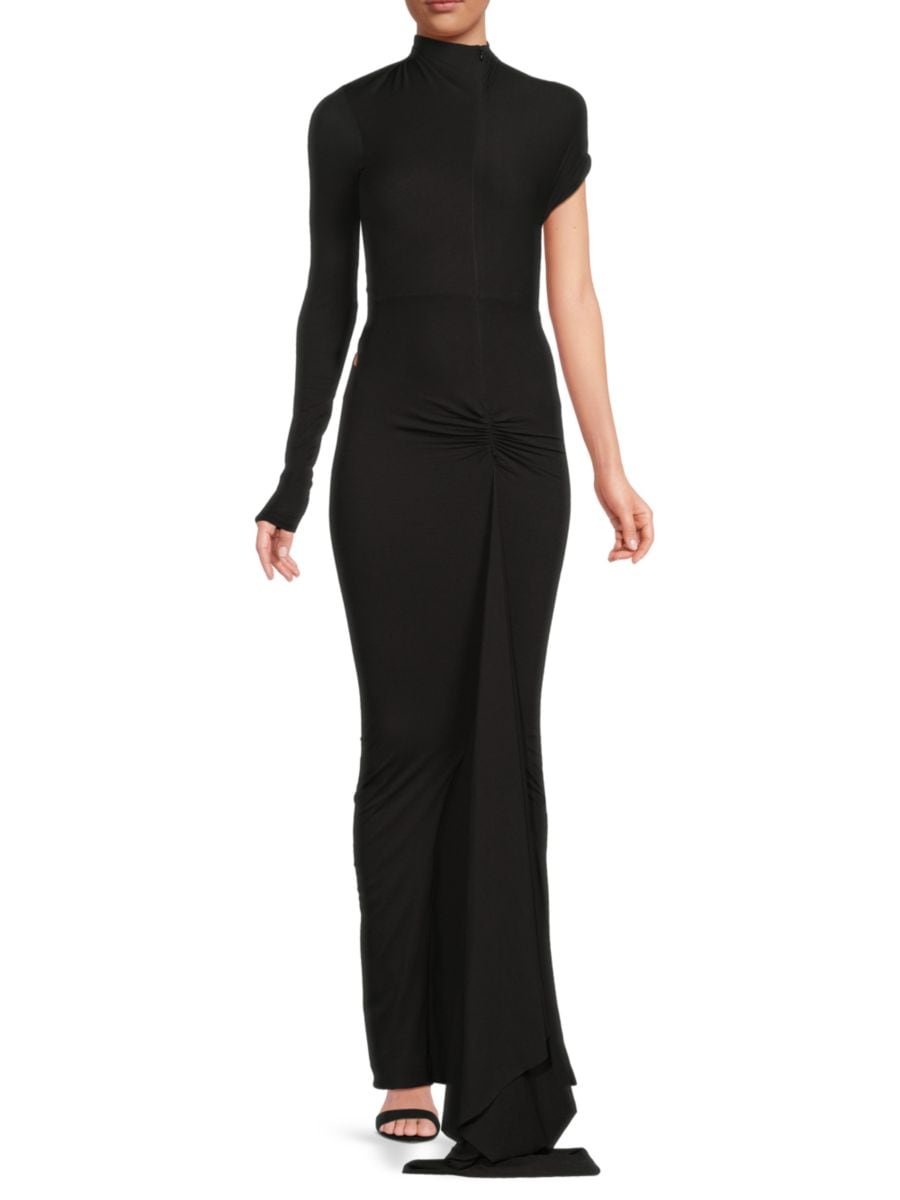 Асимметричное облегающее платье из смесового шелка LaQuan Smith, черный
Асимметричное облегающее платье из смесового шелка LaQuan Smith, черный