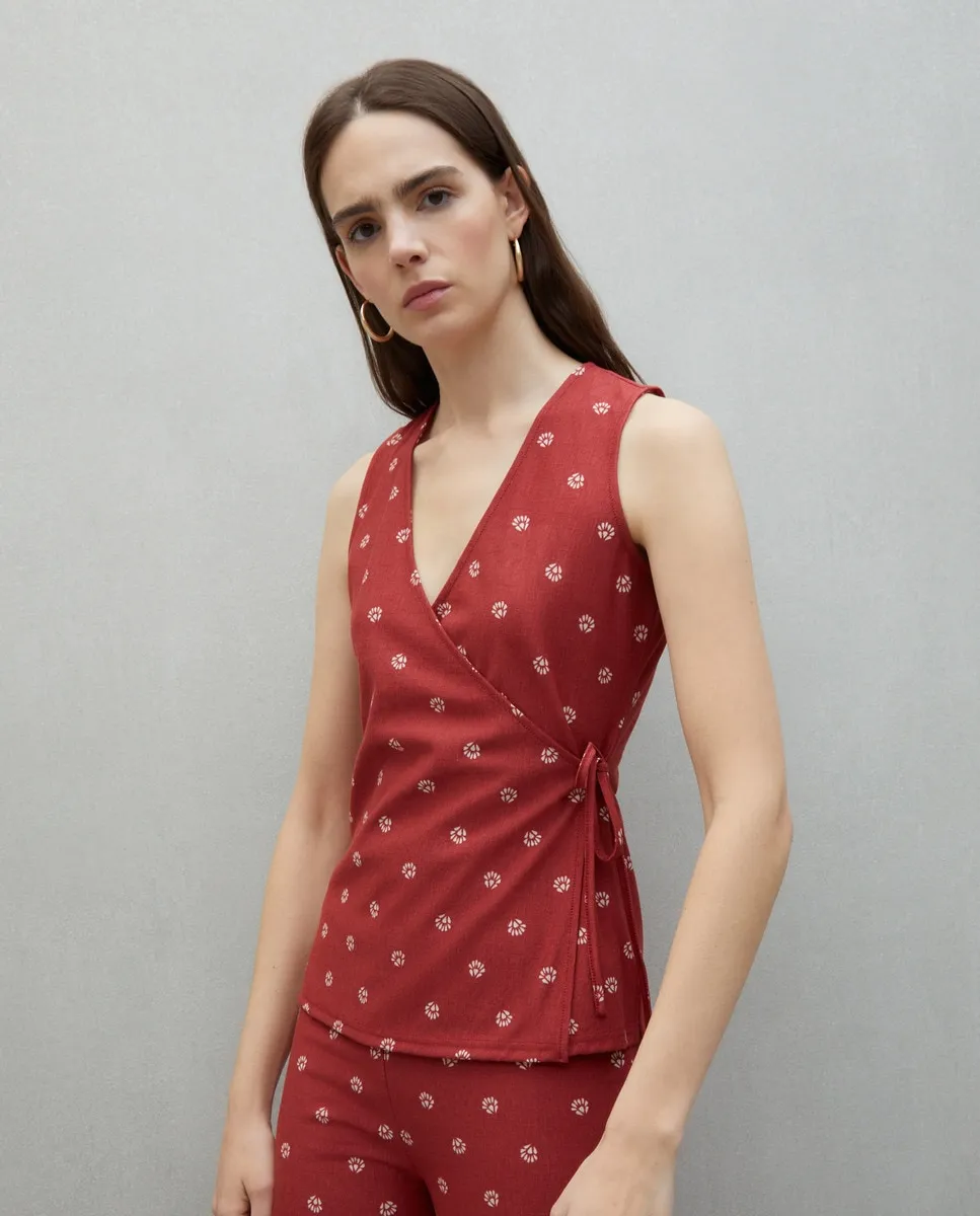 Женский топ без рукавов с принтом Easy Wear, красный
Женский топ без рукавов с принтом Easy Wear, красный