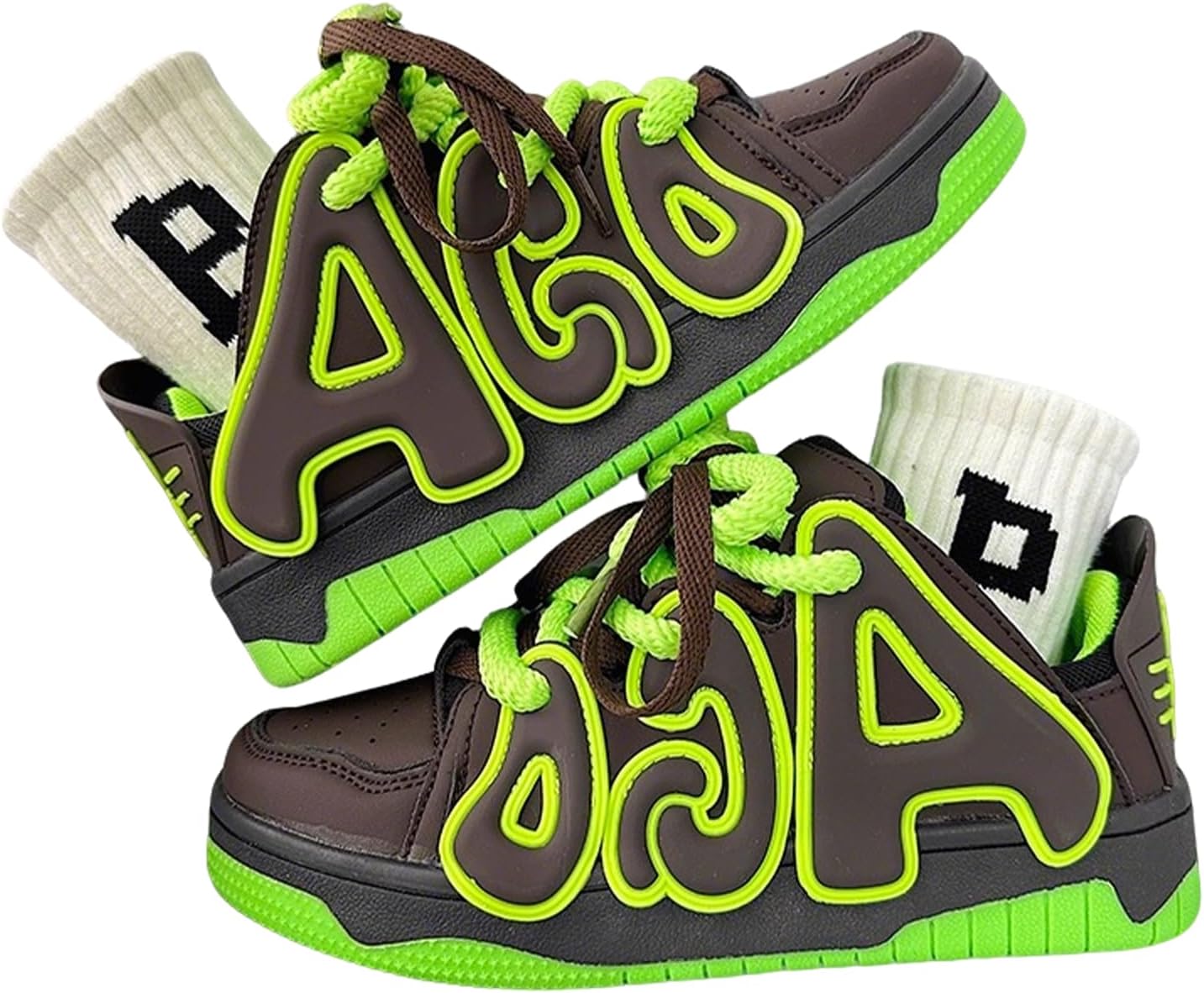 Кроссовки на платформе ZQW Chunky унисекс для женщин и мужчин, шнуровка, дизайн с буквами, неоновый контрастный цвет, объемная форма, кеды для скейтборда и повседневной носки, зеленый
Кроссовки на платформе ZQW Chunky унисекс для женщин и мужчин, шнуровка, дизайн с буквами, неоновый контрастный цвет, объемная форма, кеды для скейтборда и повседневной носки, зеленый