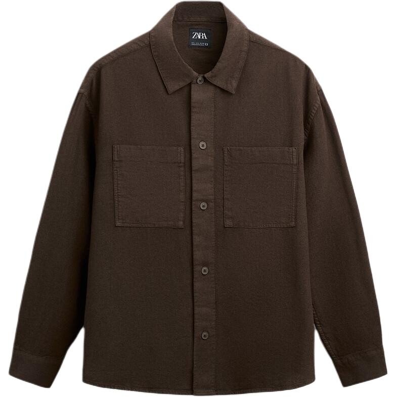 Рубашка мужская коричневая Zara, коричневый
Рубашка мужская коричневая Zara, коричневый