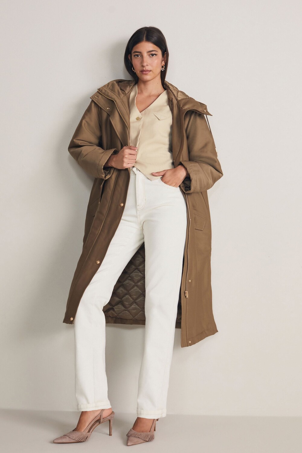 Парка со стеганой подкладкой Next, коричневый
Парка со стеганой подкладкой Next, коричневый