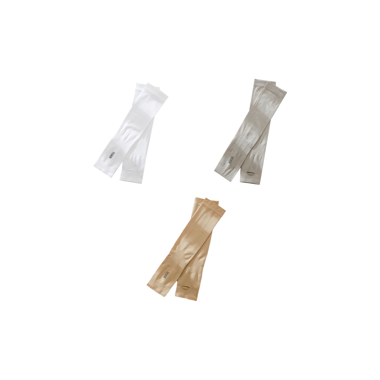 NOMK Унисекс солнцезащитные рукава из полиамида и эластана, White+Gray+Skin 
NOMK Унисекс солнцезащитные рукава из полиамида и эластана, White+Gray+Skin