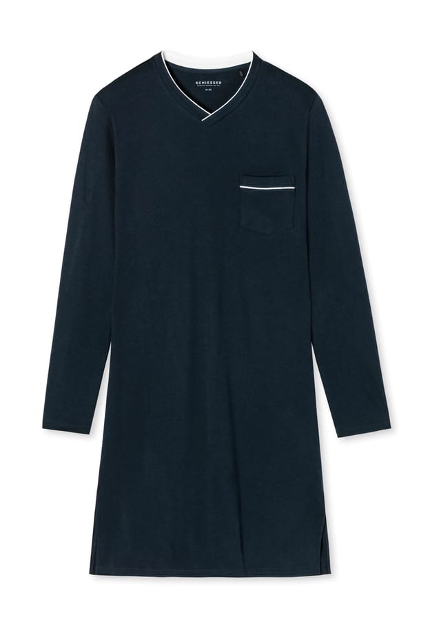 Ночная рубашка из тонкого интерлока с v-образным вырезом Schiesser, синий
Ночная рубашка из тонкого интерлока с v-образным вырезом Schiesser, синий