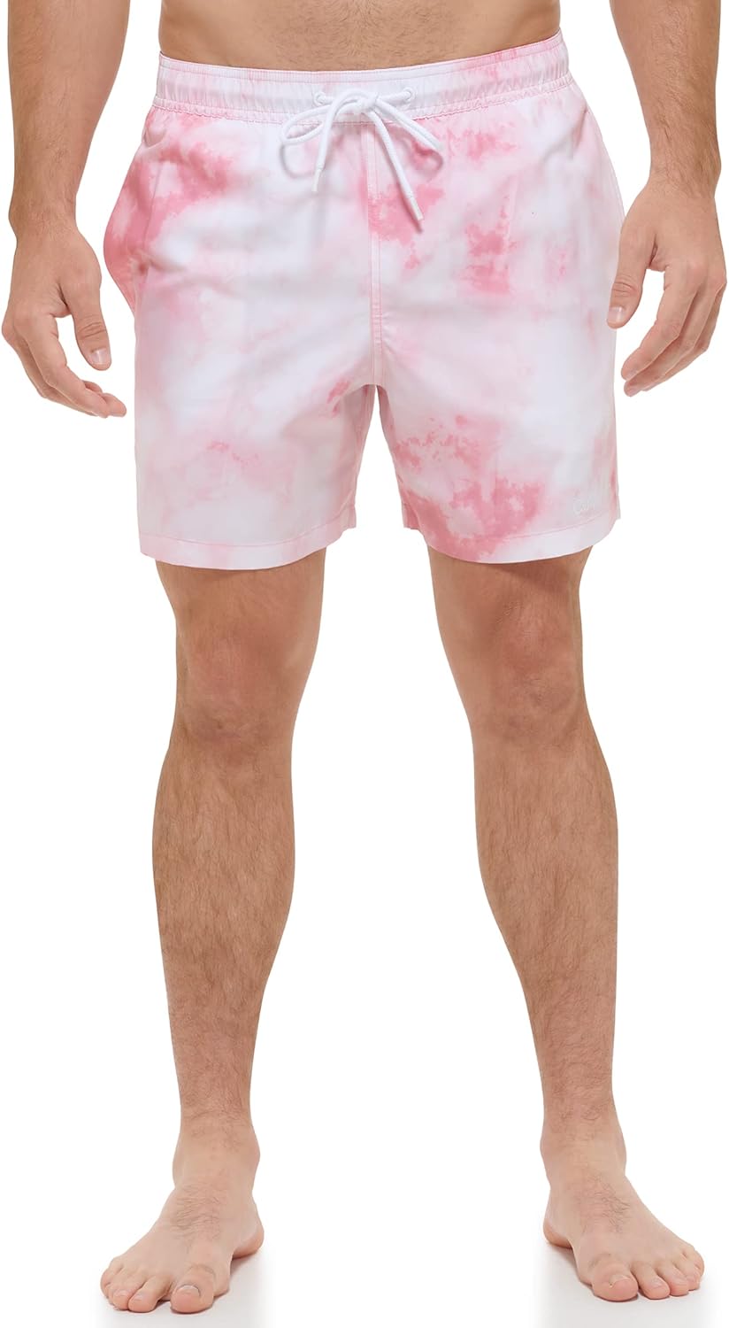 Мужские стандартные плавки-шорты Calvin Klein с защитой от ультрафиолета, быстросохнущие, с завязками и узором, Pink Watercolor
Мужские стандартные плавки-шорты Calvin Klein с защитой от ультрафиолета, быстросохнущие, с завязками и узором, Pink Watercolor