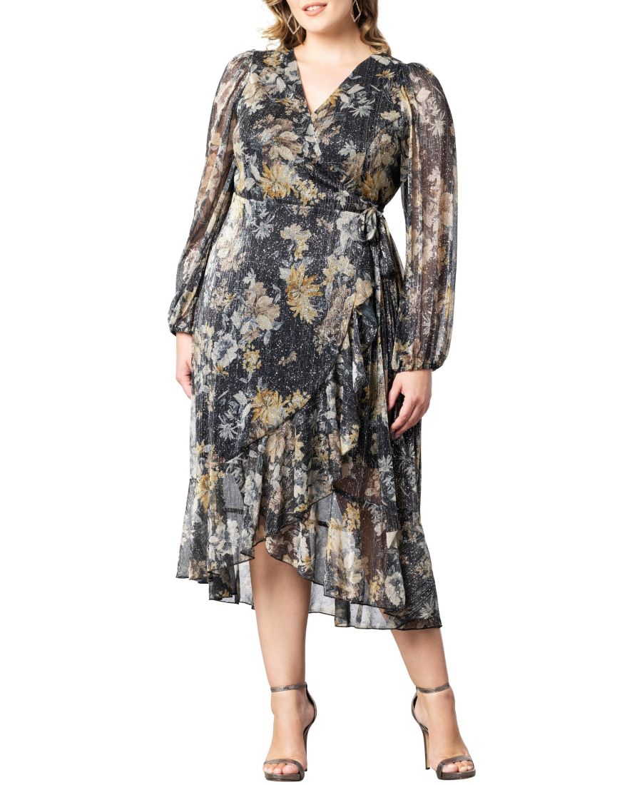 Платье-халат Clara из шифона с длинными рукавами, больших размеров Kiyonna, Lilac floral print
Платье-халат Clara из шифона с длинными рукавами, больших размеров Kiyonna, Lilac floral print
