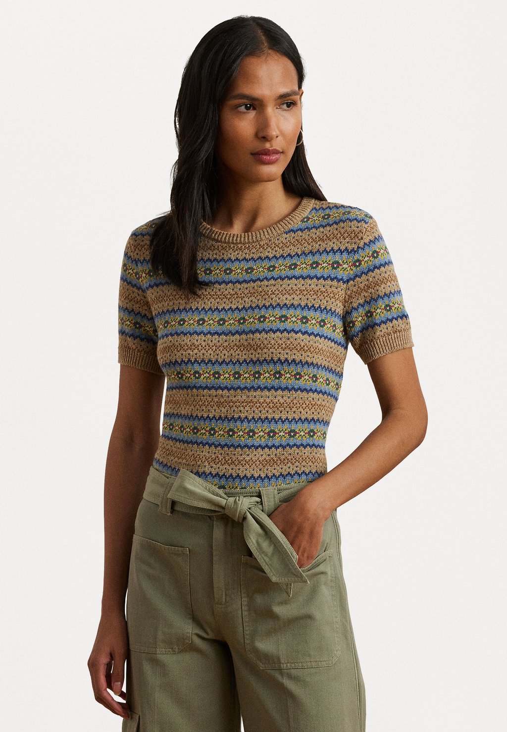Футболка с принтом FAIR ISLE SHORT SLEEVE SWEATER Lauren Ralph Lauren, мультиколор
Футболка с принтом FAIR ISLE SHORT SLEEVE SWEATER Lauren Ralph Lauren, мультиколор