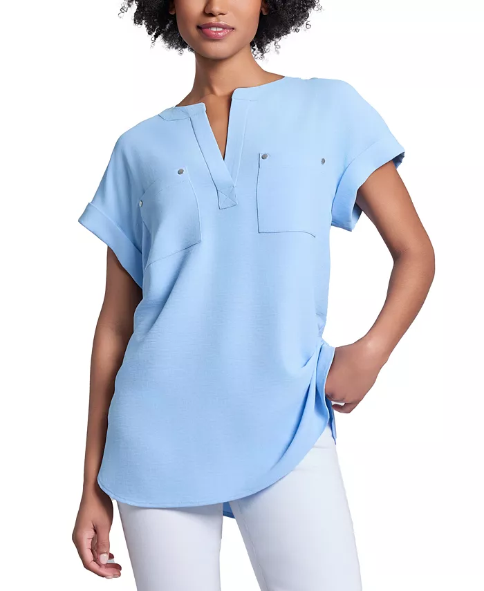 Женская блуза с разрезом на горловине и короткими рукавами Jones New York, синий
Женская блуза с разрезом на горловине и короткими рукавами Jones New York, синий