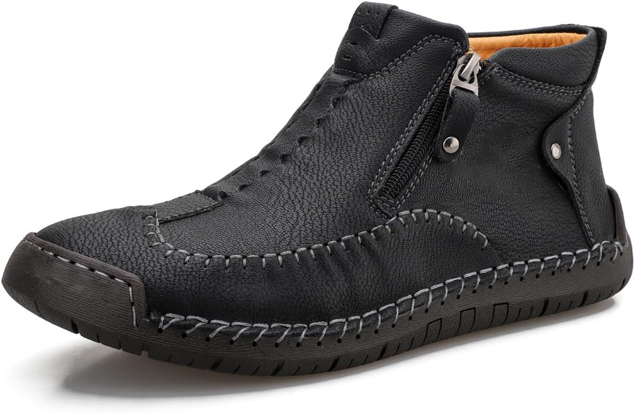 Мужские повседневные кожаные лоферы, модные удобные челси, с ручной строчкой, без шнурков, средние по высоте Zhoupulp, черный
Мужские повседневные кожаные лоферы, модные удобные челси, с ручной строчкой, без шнурков, средние по высоте Zhoupulp, черный