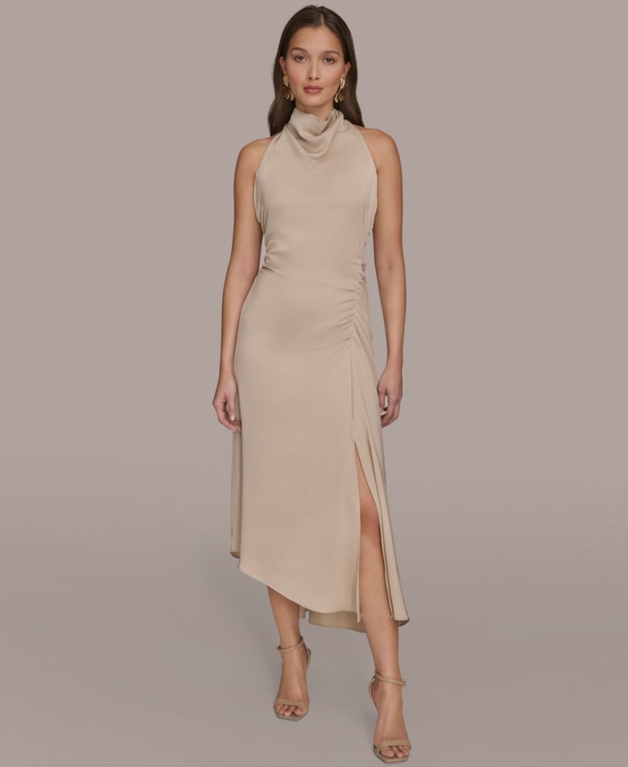 Женское атласное платье миди с высоким воротником Donna Karan New York, Champagne
Женское атласное платье миди с высоким воротником Donna Karan New York, Champagne