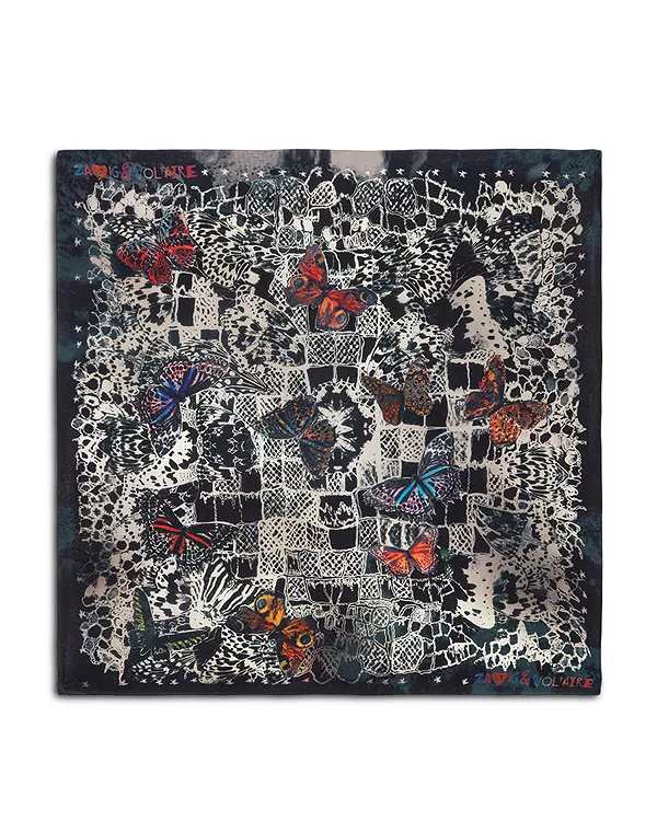 Шелковый шарф с бабочками Blondie 70 Zadig & Voltaire, мультиколор
Шелковый шарф с бабочками Blondie 70 Zadig & Voltaire, мультиколор