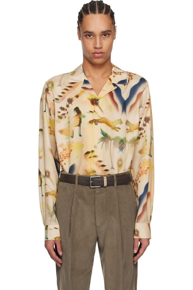 Рубашка с принтом Lumiere Paul Smith, бежевый
Рубашка с принтом Lumiere Paul Smith, бежевый