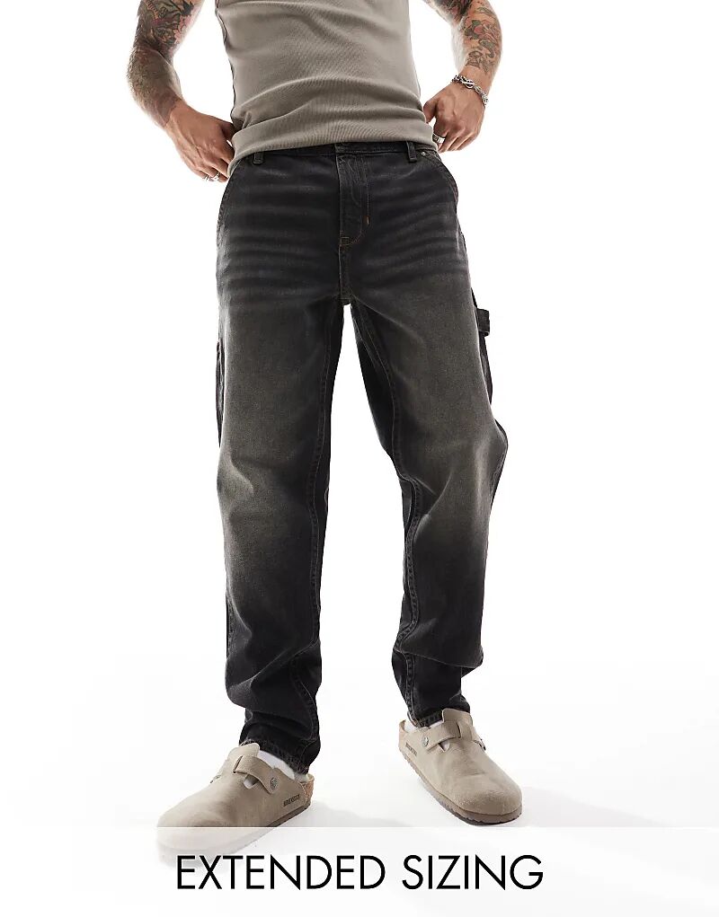 Зауженные джинсы ASOS DESIGN черного цвета с выбеленной отделкой и плотницким узором
Зауженные джинсы ASOS DESIGN черного цвета с выбеленной отделкой и плотницким узором