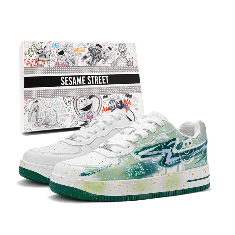 SESAME STREET Классические унисекс скейтбордские кроссовки низкие с увеличенной высотой устойчивые к истиранию легкие противоскользящие сырный белый зеленый
SESAME STREET Классические унисекс скейтбордские кроссовки низкие с увеличенной высотой устойчивые к истиранию легкие противоскользящие сырный белый зеленый