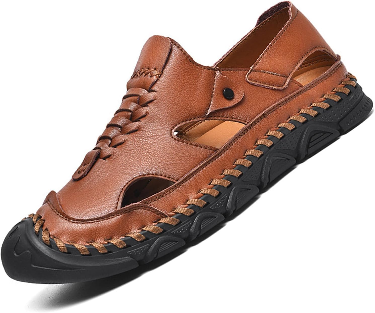 Мужские кожаные сандалии-слипоны с закрытым носком, ручная прошивка, для рыбалки, на открытом воздухе, повседневные, дышащие, с мягкой подошвой, для ходьбы и спорта, летние нескользящие пляжные водные туфли Optigard, коричневый
Мужские кожаные сандалии-слипоны с закрытым носком, ручная прошивка, для рыбалки, на открытом воздухе, повседневные, дышащие, с мягкой подошвой, для ходьбы и спорта, летние нескользящие пляжные водные туфли Optigard, коричневый