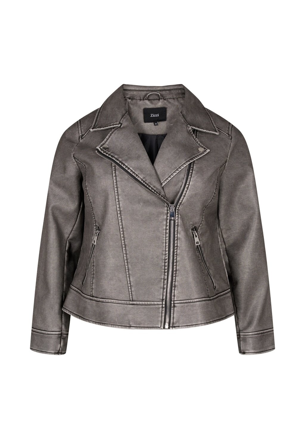 Куртка из искусственной кожи Zizzi, темно-серый 
Куртка из искусственной кожи Zizzi, темно-серый