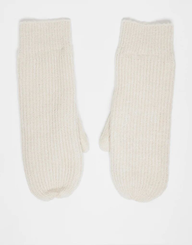 Супермягкие варежки в рубчик Vero Moda кремового цвета
Супермягкие варежки в рубчик Vero Moda кремового цвета