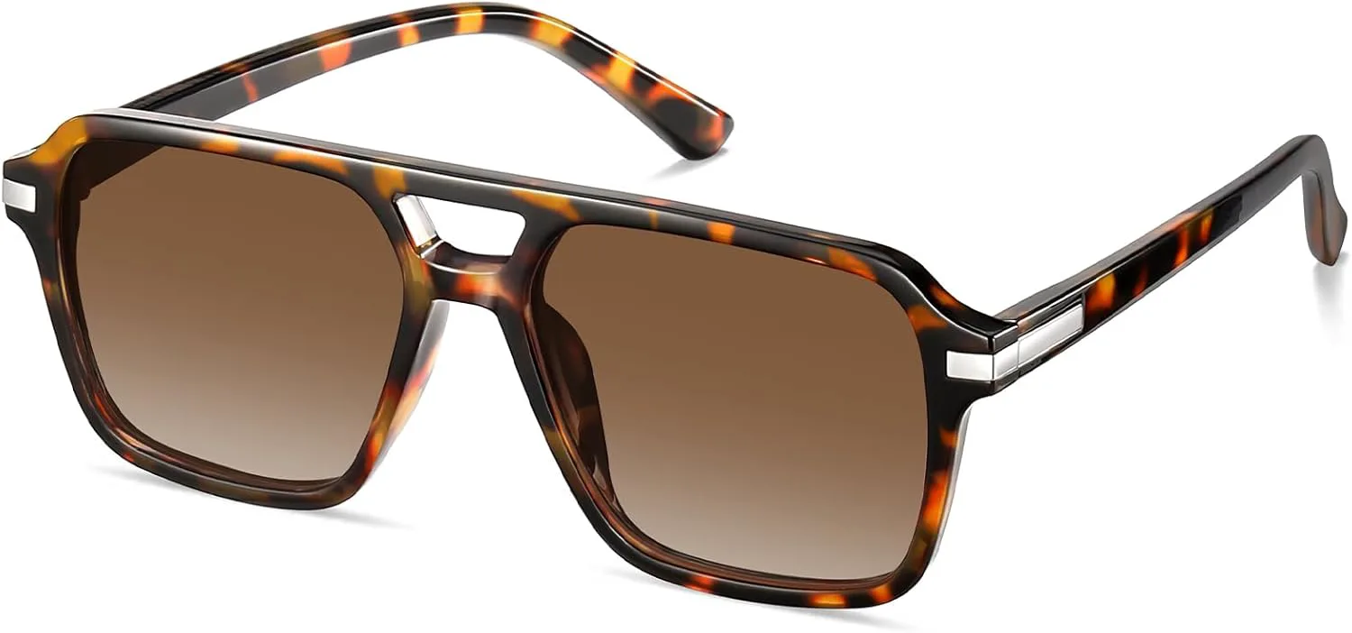 Ретро-солнцезащитные очки-авиаторы для женщин и мужчин, классический винтаж 70-х и 90-х годов, модные квадратные очки-авиаторы AOJINOJO, Tortoise/Gradient Brown
Ретро-солнцезащитные очки-авиаторы для женщин и мужчин, классический винтаж 70-х и 90-х годов, модные квадратные очки-авиаторы AOJINOJO, Tortoise/Gradient Brown