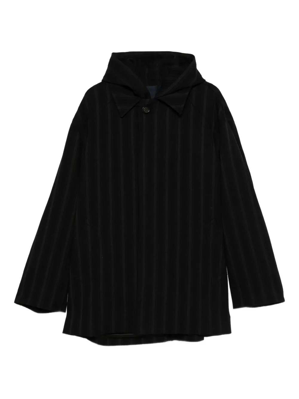 Пальто в полоску с капюшоном Juun.J, черный
Пальто в полоску с капюшоном Juun.J, черный