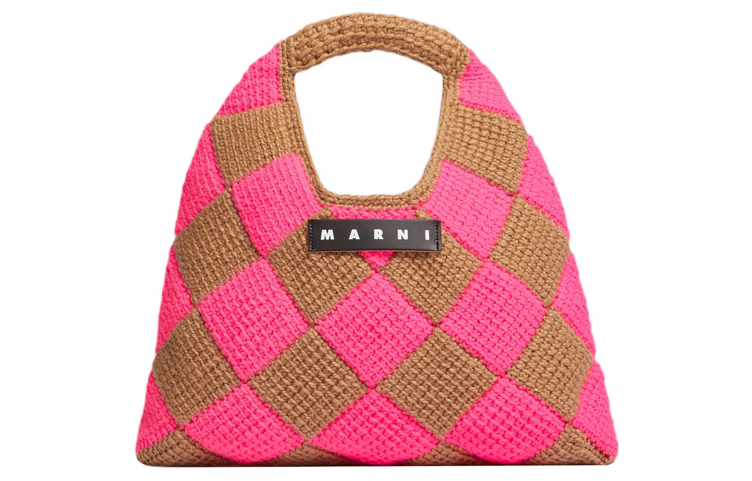 MARNI Акриловая вязаная сумка-корзинка с кожаными вставками среднего размера женская коричнево-розовая
MARNI Акриловая вязаная сумка-корзинка с кожаными вставками среднего размера женская коричнево-розовая