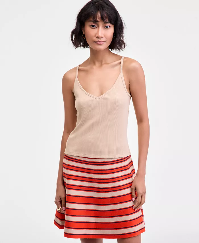 Женская полосатая майка с V-образным вырезом On 34th, коричневый/бежевый
Женская полосатая майка с V-образным вырезом On 34th, коричневый/бежевый