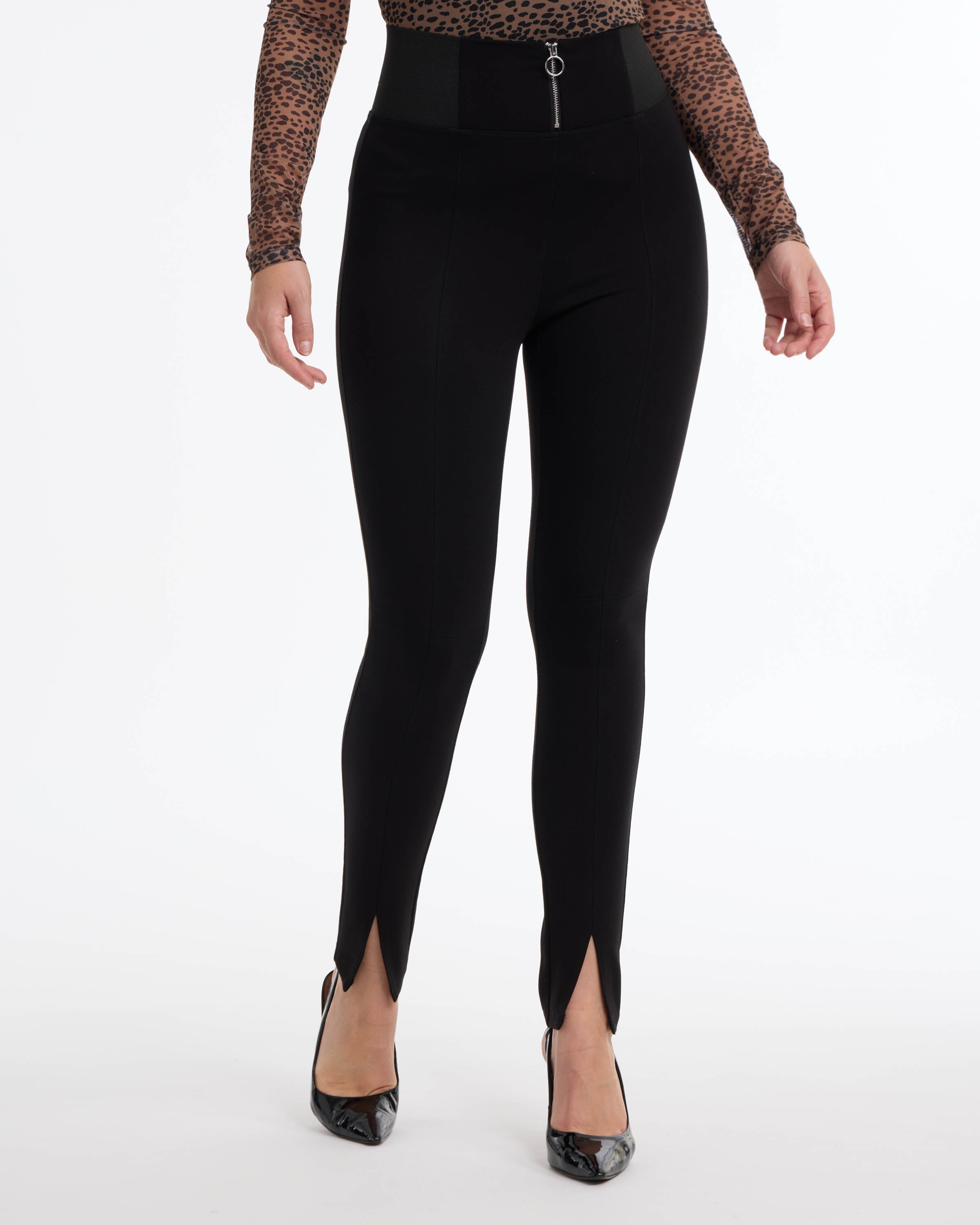 Женские эластичные леггинсы BEBE с высокой талией и разрезом спереди, черный
Женские эластичные леггинсы BEBE с высокой талией и разрезом спереди, черный