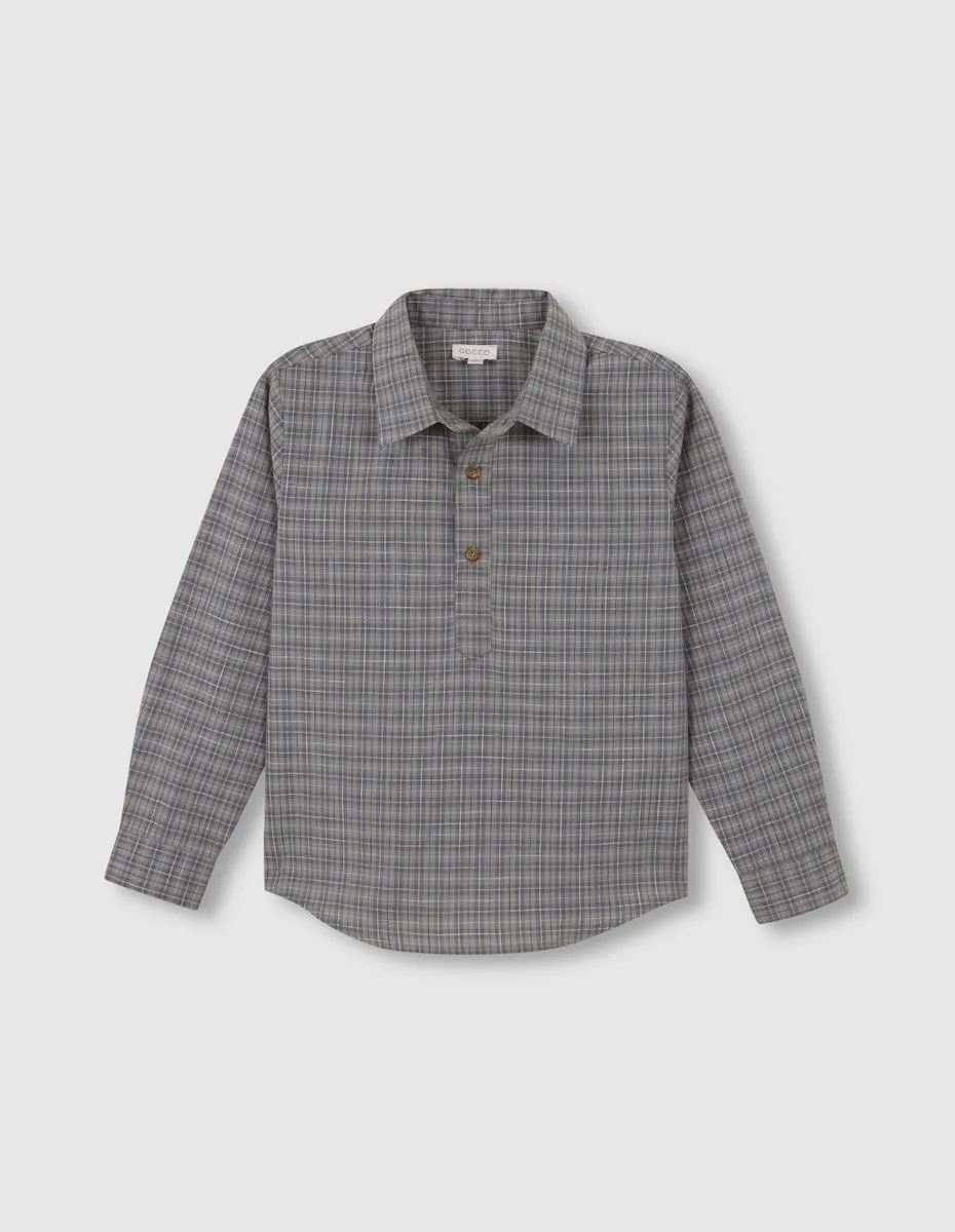 Детская рубашка в клетку Gocco, светло-зеленый
Детская рубашка в клетку Gocco, светло-зеленый