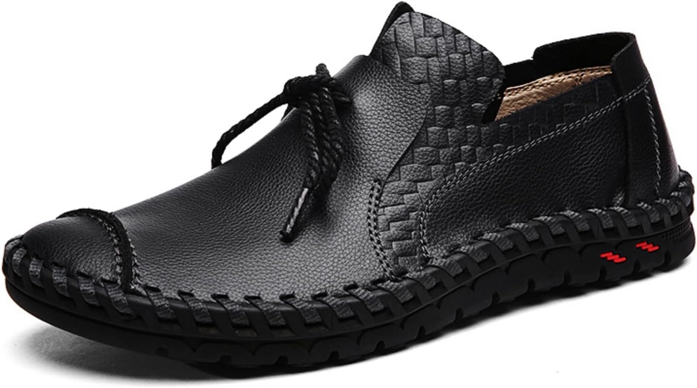 Мужские кожаные повседневные туфли с плетением - противоскользящая резиновая подошва, круглый носок, комфорт для ежедневной ходьбы и вождения Kelibasi, черный
Мужские кожаные повседневные туфли с плетением - противоскользящая резиновая подошва, круглый носок, комфорт для ежедневной ходьбы и вождения Kelibasi, черный