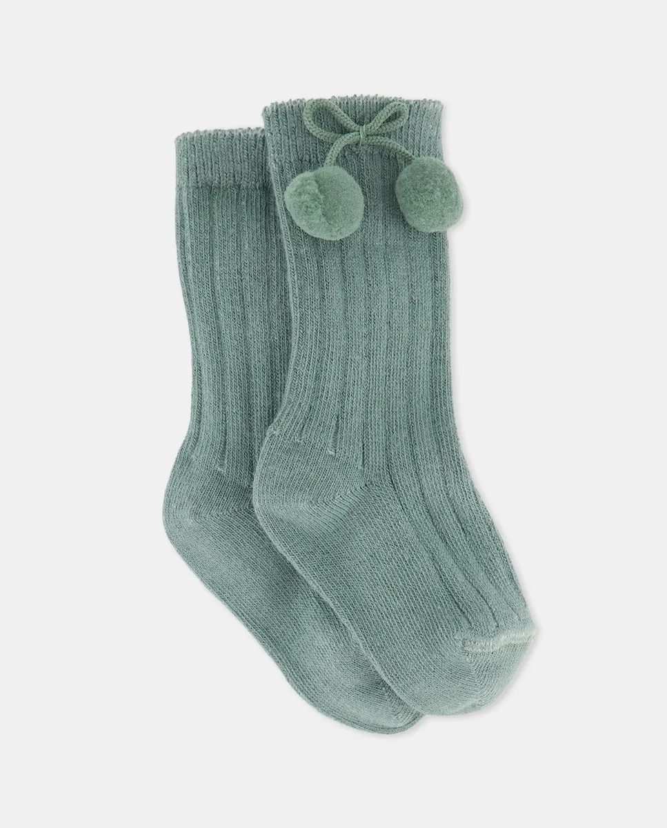 Детский простой носок с помпоном Coconut El Corte Inglés, темно-зеленый
Детский простой носок с помпоном Coconut El Corte Inglés, темно-зеленый