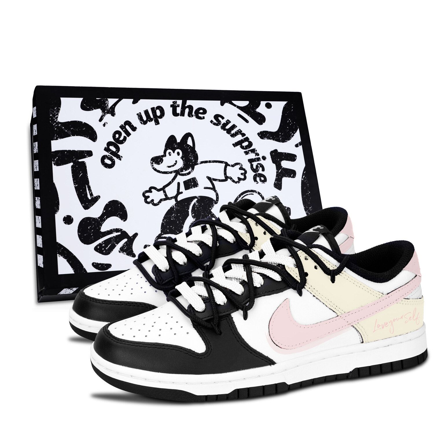 Nike Dunk Black White, мягкая и нежная кожа Self Narrative, нескользящая, устойчивая к истиранию, легкая с амортизацией
Nike Dunk Black White, мягкая и нежная кожа Self Narrative, нескользящая, устойчивая к истиранию, легкая с амортизацией