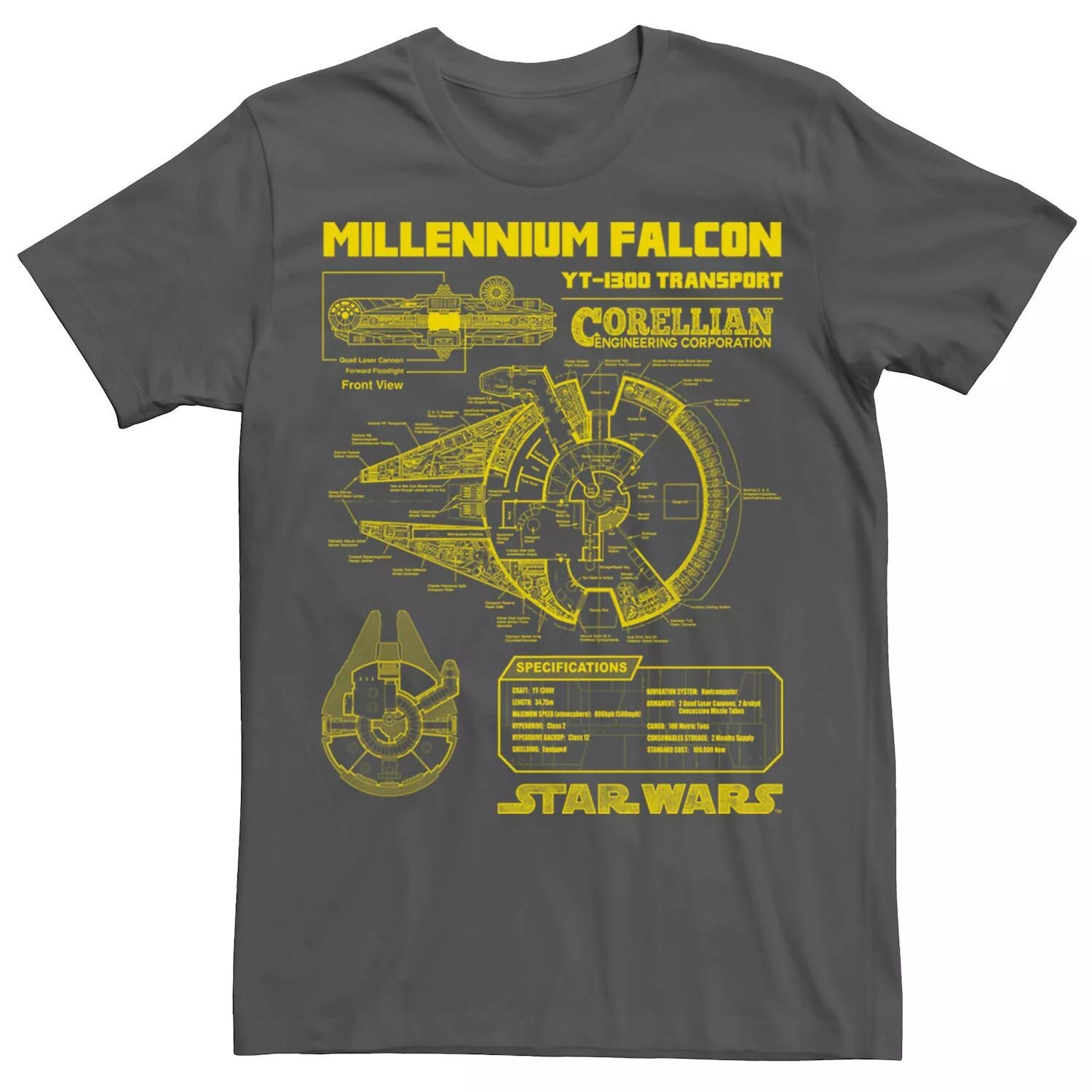 Мужская футболка Millennium Falcon Schematics Star Wars
Мужская футболка Millennium Falcon Schematics Star Wars