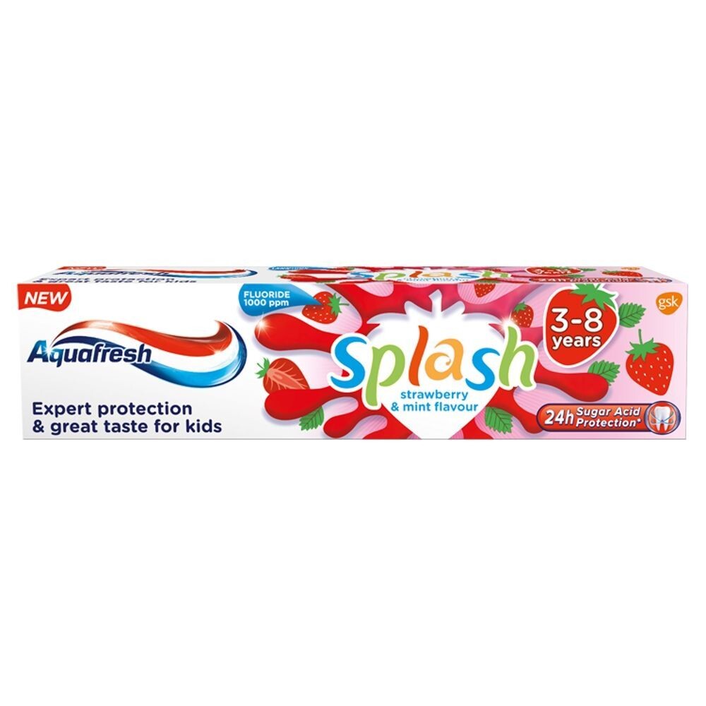 Зубная паста для детей Aquafresh Splash Strawberry Kids, 50 мл
Зубная паста для детей Aquafresh Splash Strawberry Kids, 50 мл
