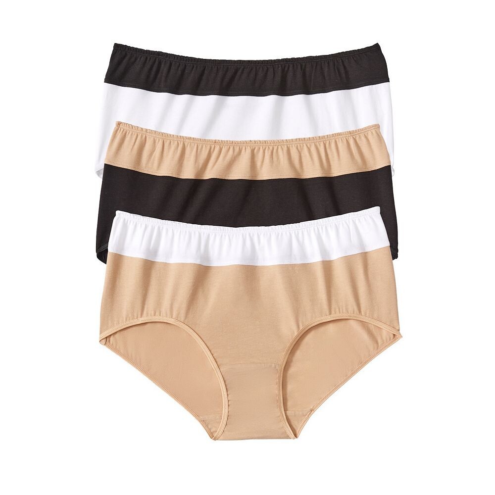 Женские хлопковые трусы больших размеров Comfort Choice, комплект из 3 шт., полноразмерные трусы с цветными блоками, цвет Assorted
Женские хлопковые трусы больших размеров Comfort Choice, комплект из 3 шт., полноразмерные трусы с цветными блоками, цвет Assorted