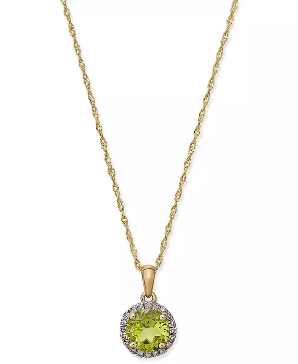 Ожерелье с подвеской из 14-каратного белого золота с голубым топазом (1,5 карата) и бриллиантовым акцентом (также доступно с мистическим топазом, цитрином и гранатом) Macy'S, peridot
Ожерелье с подвеской из 14-каратного белого золота с голубым топазом (1,5 карата) и бриллиантовым акцентом (также доступно с мистическим топазом, цитрином и гранатом) Macy'S, peridot