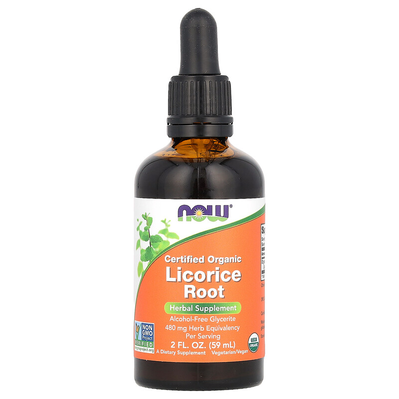 NOW Foods, Сертифицированный органический корень солодки, 480 мг, 59 мл (2 жидк. Унции)
NOW Foods, Сертифицированный органический корень солодки, 480 мг, 59 мл (2 жидк. Унции)
