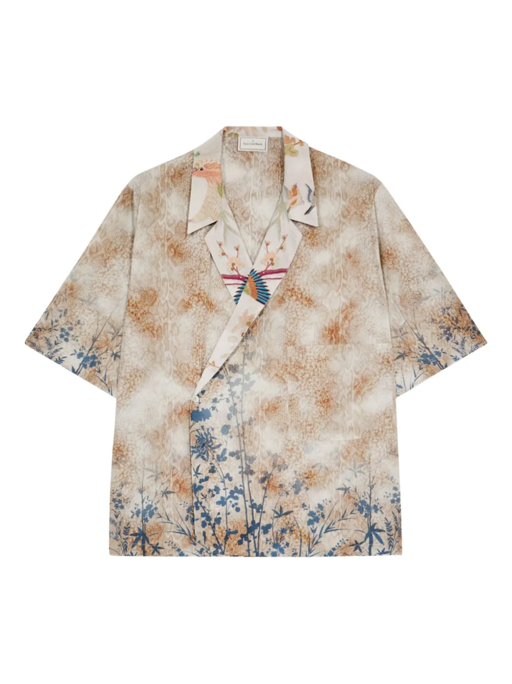 Рубашка с запахом и цветочным принтом Pierre-Louis Mascia, нейтральный
Рубашка с запахом и цветочным принтом Pierre-Louis Mascia, нейтральный