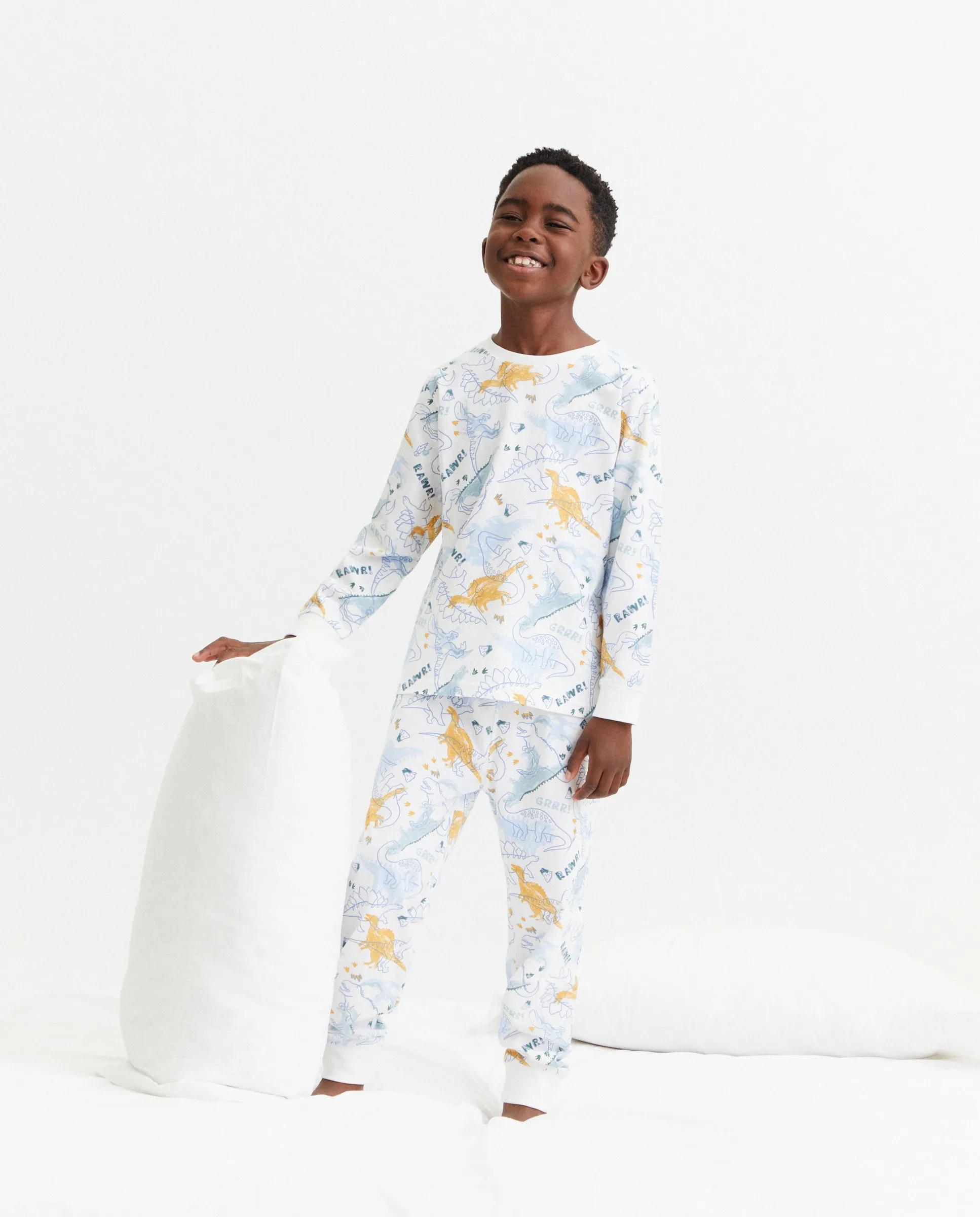 Длинная пижама с принтом для мальчика Cotton Juice, белый
Длинная пижама с принтом для мальчика Cotton Juice, белый