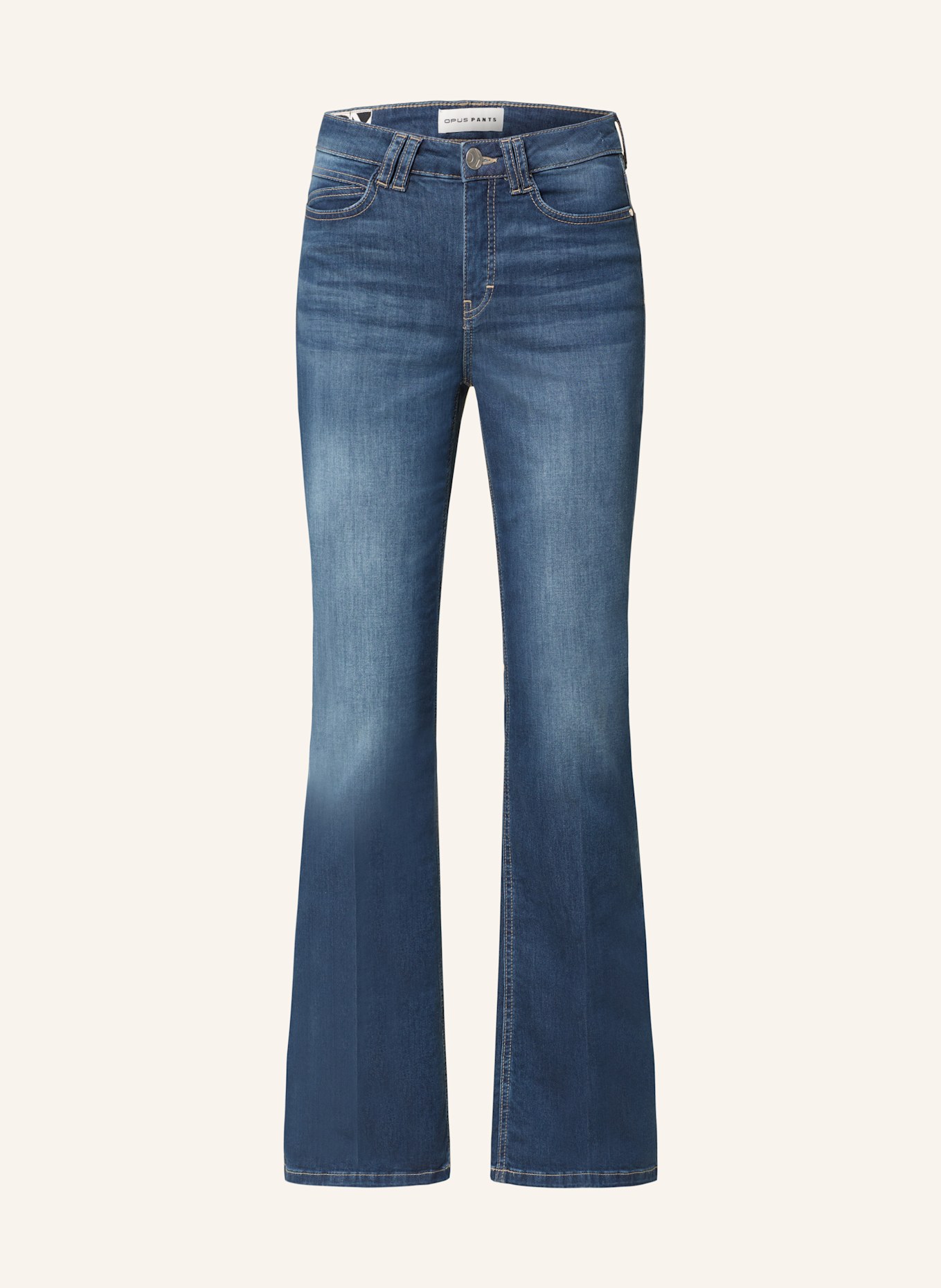 Расклешенные джинсы enja гладкие Opus Pants, синий 
Расклешенные джинсы enja гладкие Opus Pants, синий
