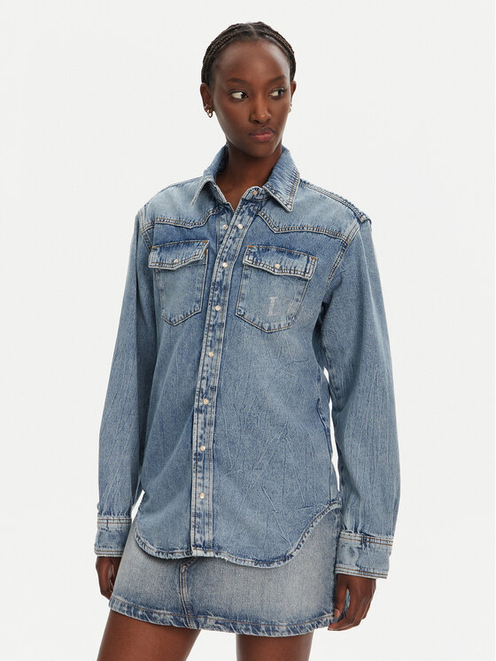 Свободная джинсовая рубашка UA5203 D4306 Liu Jo, синий
Свободная джинсовая рубашка UA5203 D4306 Liu Jo, синий