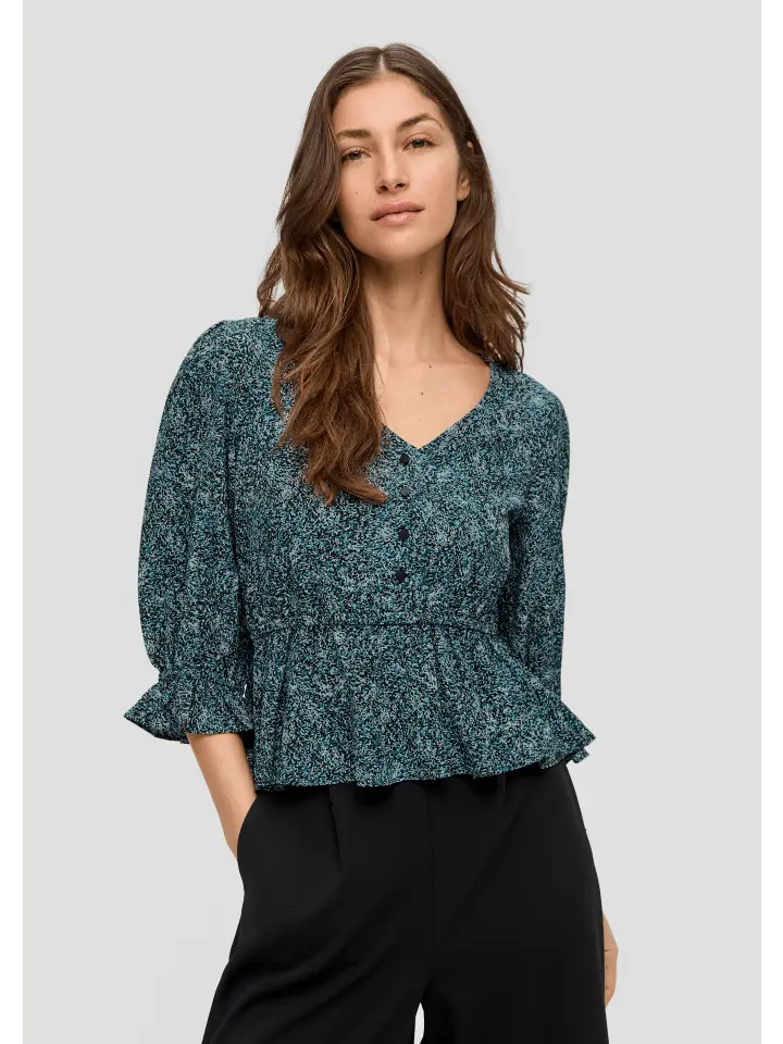 Блуза QS 3/4 Arm, цвет petrol 
Блуза QS 3/4 Arm, цвет petrol