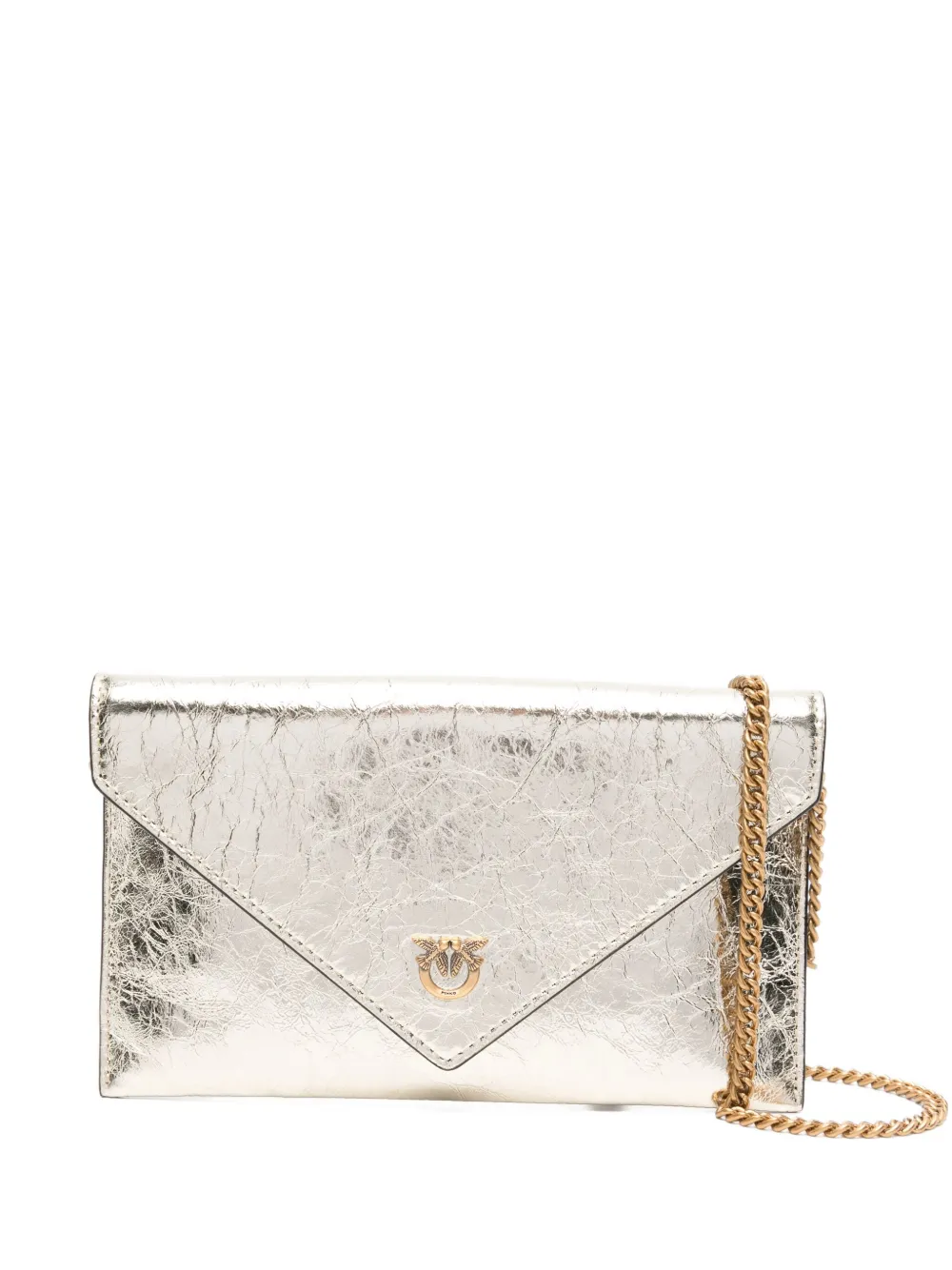 Мини-сумка с клапаном и цепочкой с металлическим эффектом PINKO, золотой
Мини-сумка с клапаном и цепочкой с металлическим эффектом PINKO, золотой