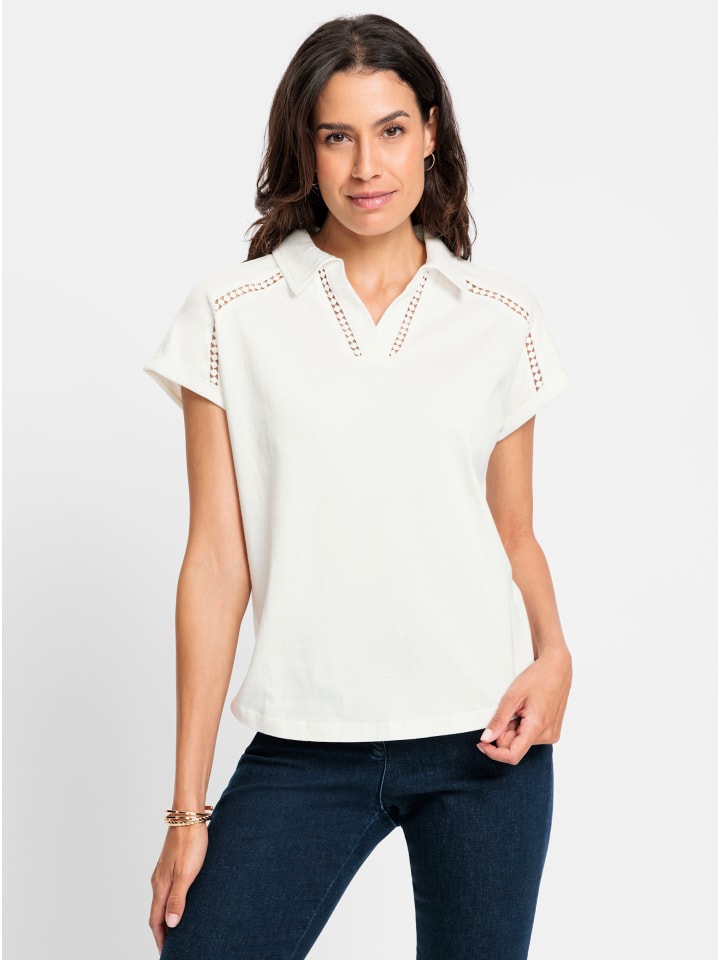 Рубашка с V-образным вырезом цвета экрю WITT WEIDEN
Рубашка с V-образным вырезом цвета экрю WITT WEIDEN