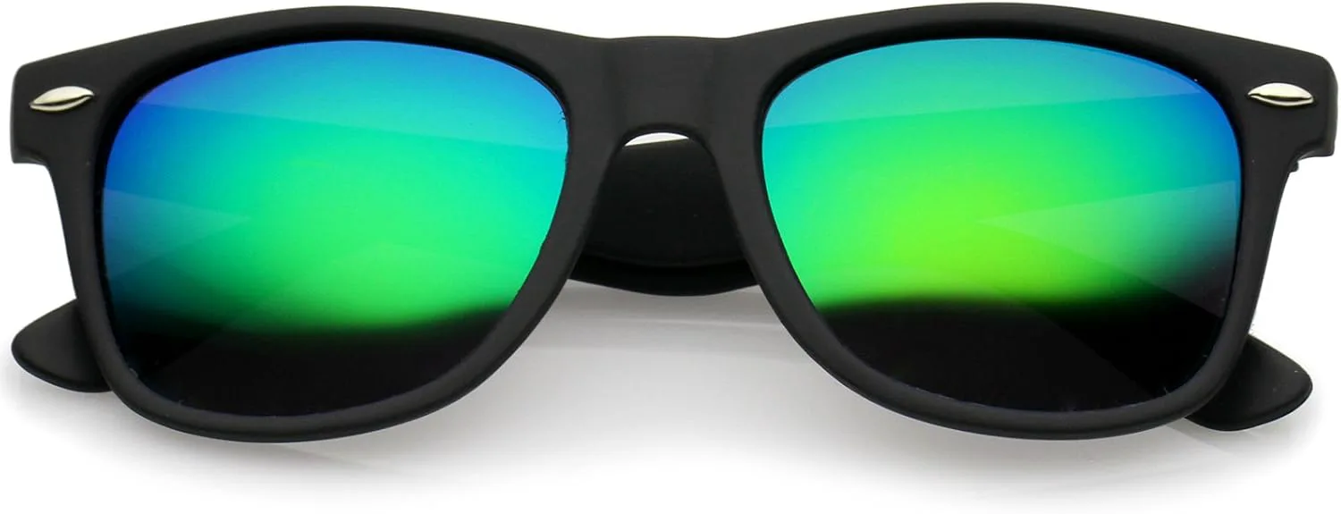 zeroUV - Классические солнцезащитные очки с цветными зеркальными линзами в квадратной оправе с роговым оправом для мужчин и женщин, Polarized | Rubberized / Green
zeroUV - Классические солнцезащитные очки с цветными зеркальными линзами в квадратной оправе с роговым оправом для мужчин и женщин, Polarized | Rubberized / Green