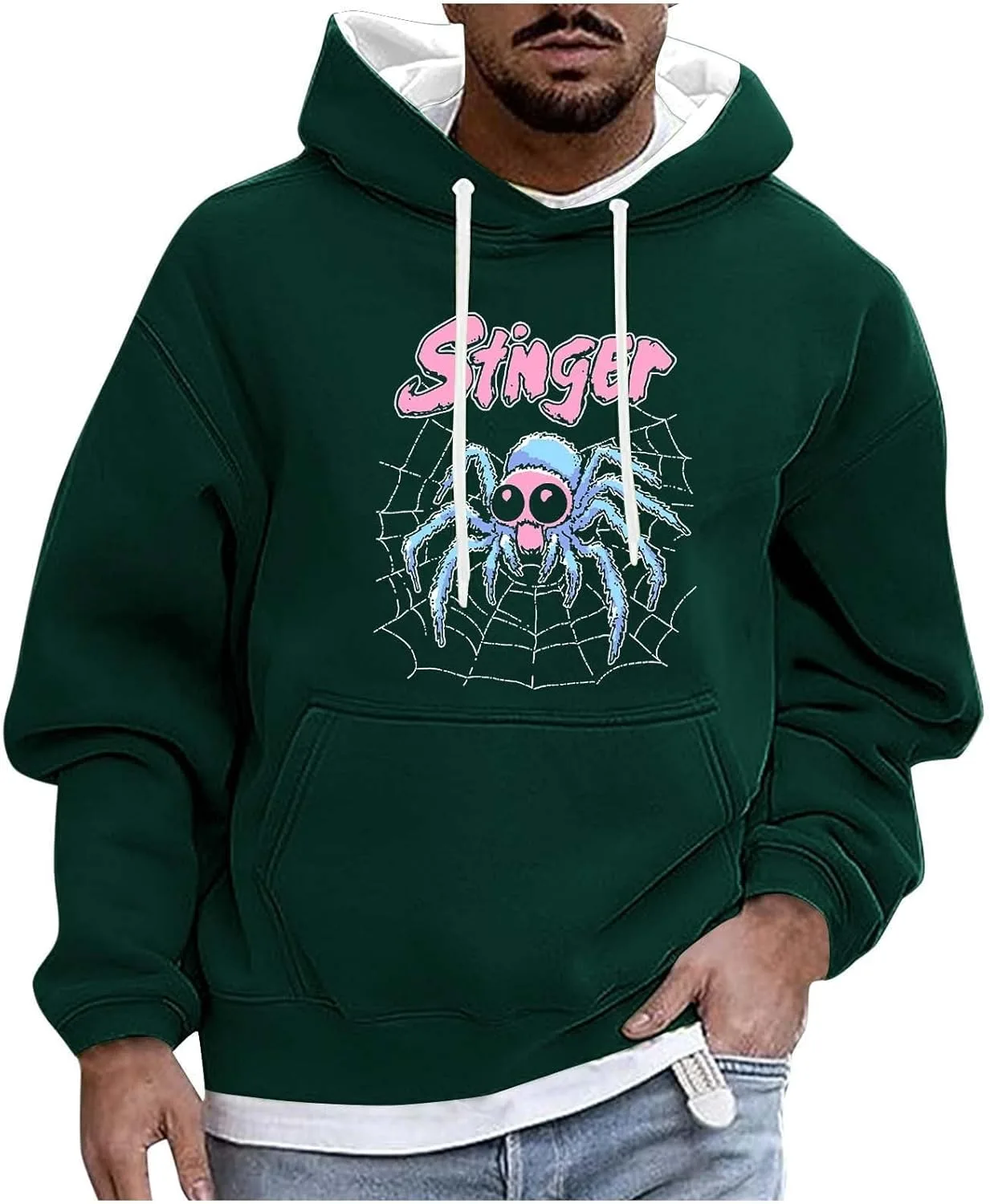 Мужская уютная худи с принтом, оверсайз
Мужская уютная худи с принтом, оверсайз